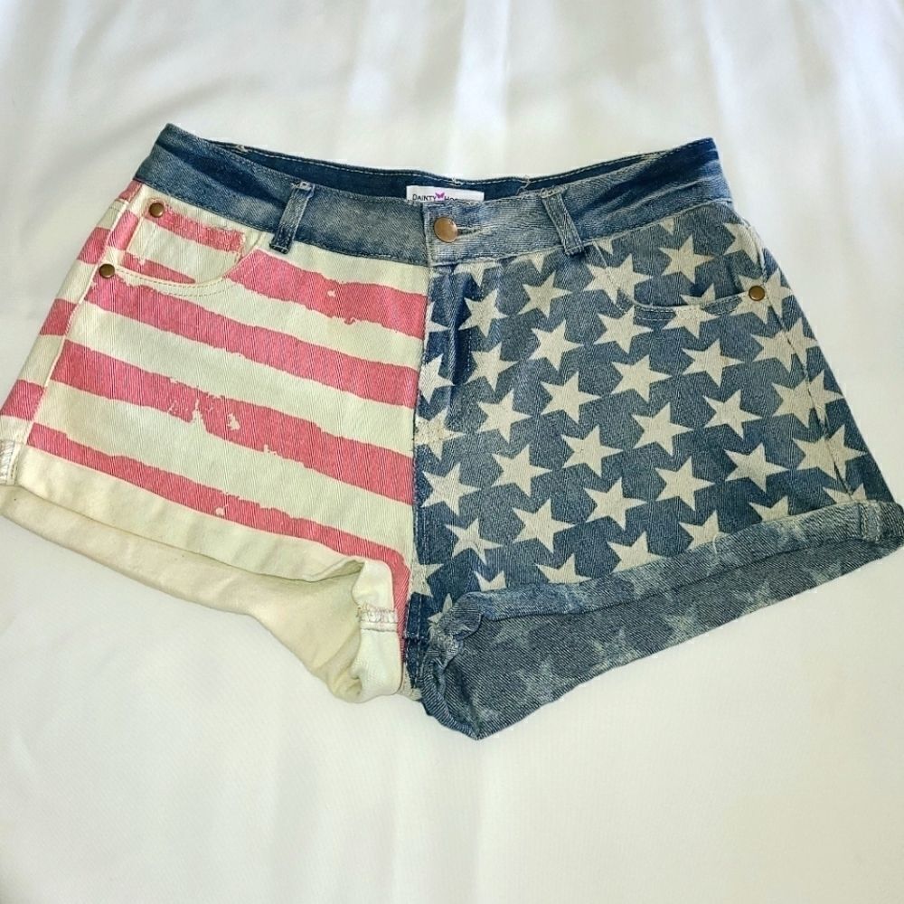 Denim shorts, Patriotic stars and stripes, Dainty HOOLiGAN